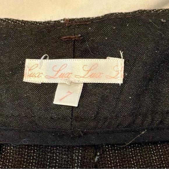 Lua Black Pinstripe Pants - SZ:7 - Picture 4 of 7